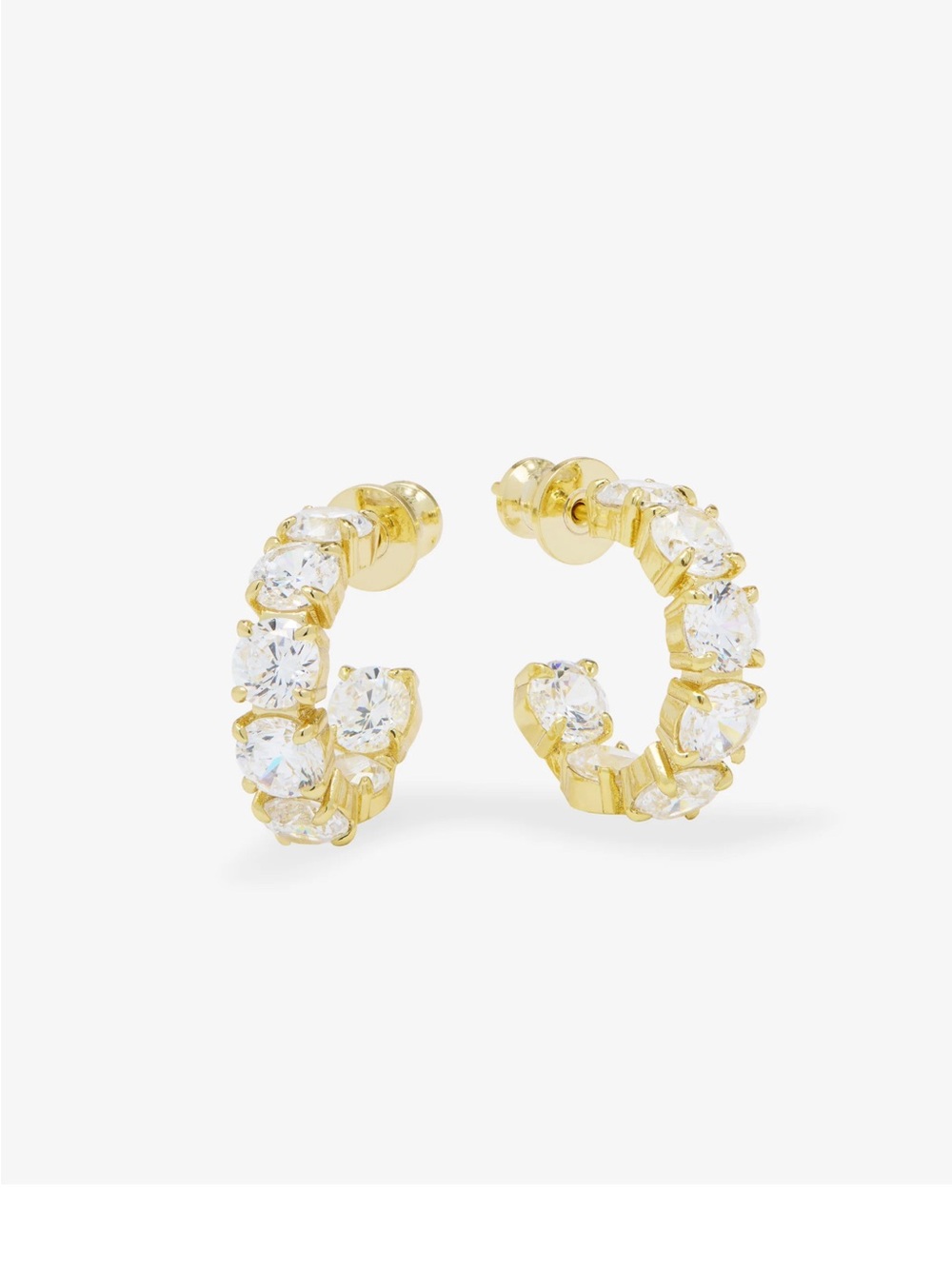 Melinda Maria "Oh She Fancy" Hoops .75"
Gold|White Diamondettes
